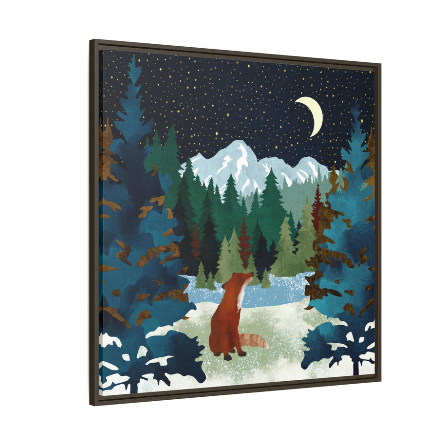 Winter Fox - Matte Canvas, Framed (Multi-color)