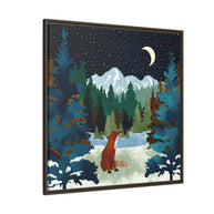 Winter Fox - Matte Canvas, Framed (Multi-color)