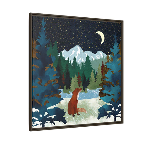 Winter Fox - Matte Canvas, Framed (Multi-color)