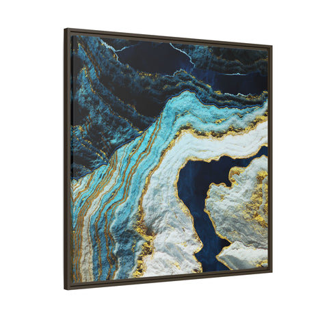 Aerial Ocean Abstract - Matte Canvas, Framed (Multi-color)