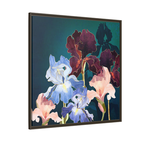 Iris Abstract - Matte Canvas, Framed (Multi-color)