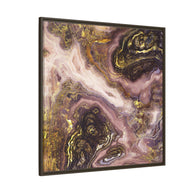 Liquid Gold Agate - Matte Canvas, Framed (Multi-color)