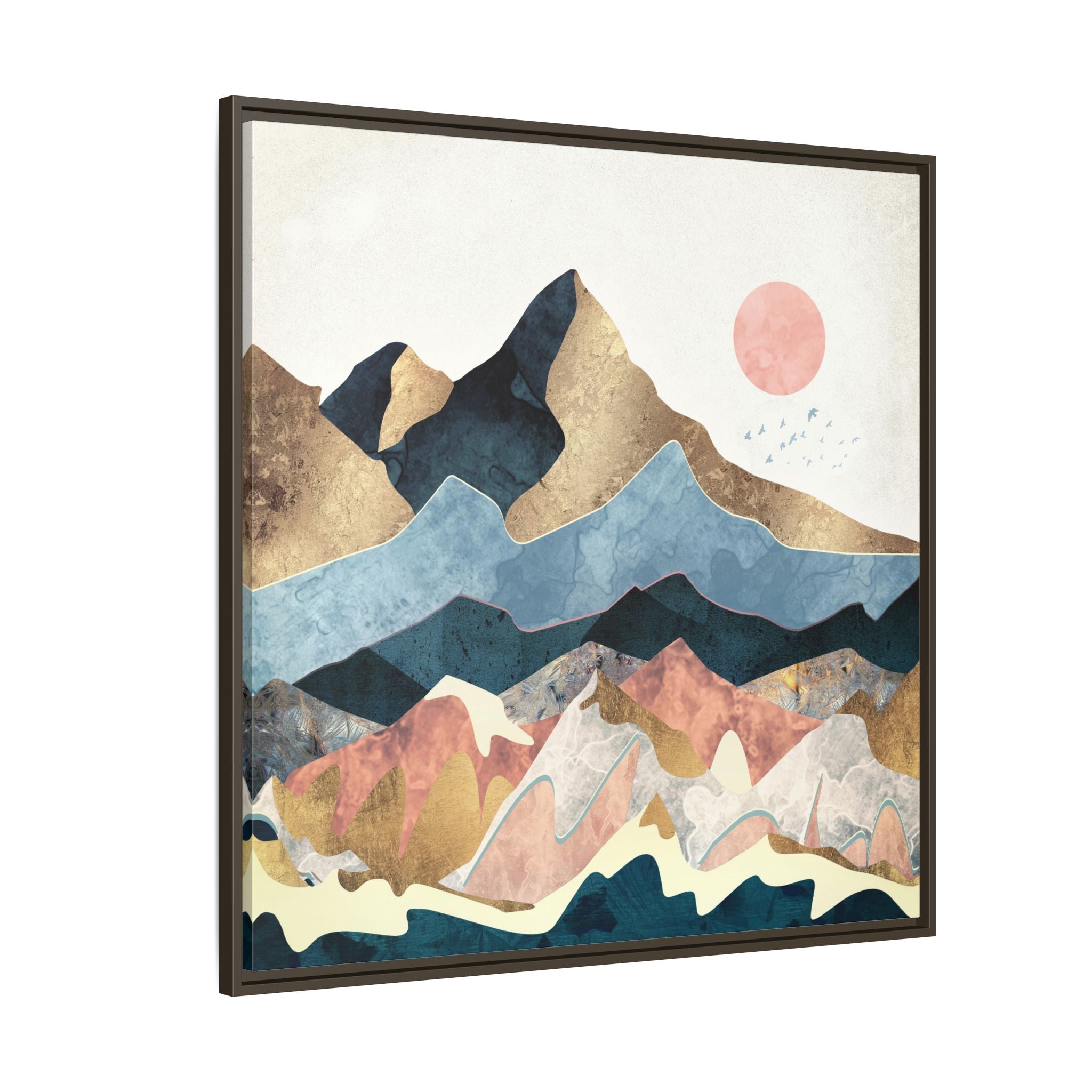 Golden Peaks - Matte Canvas, Framed (Multi-color)
