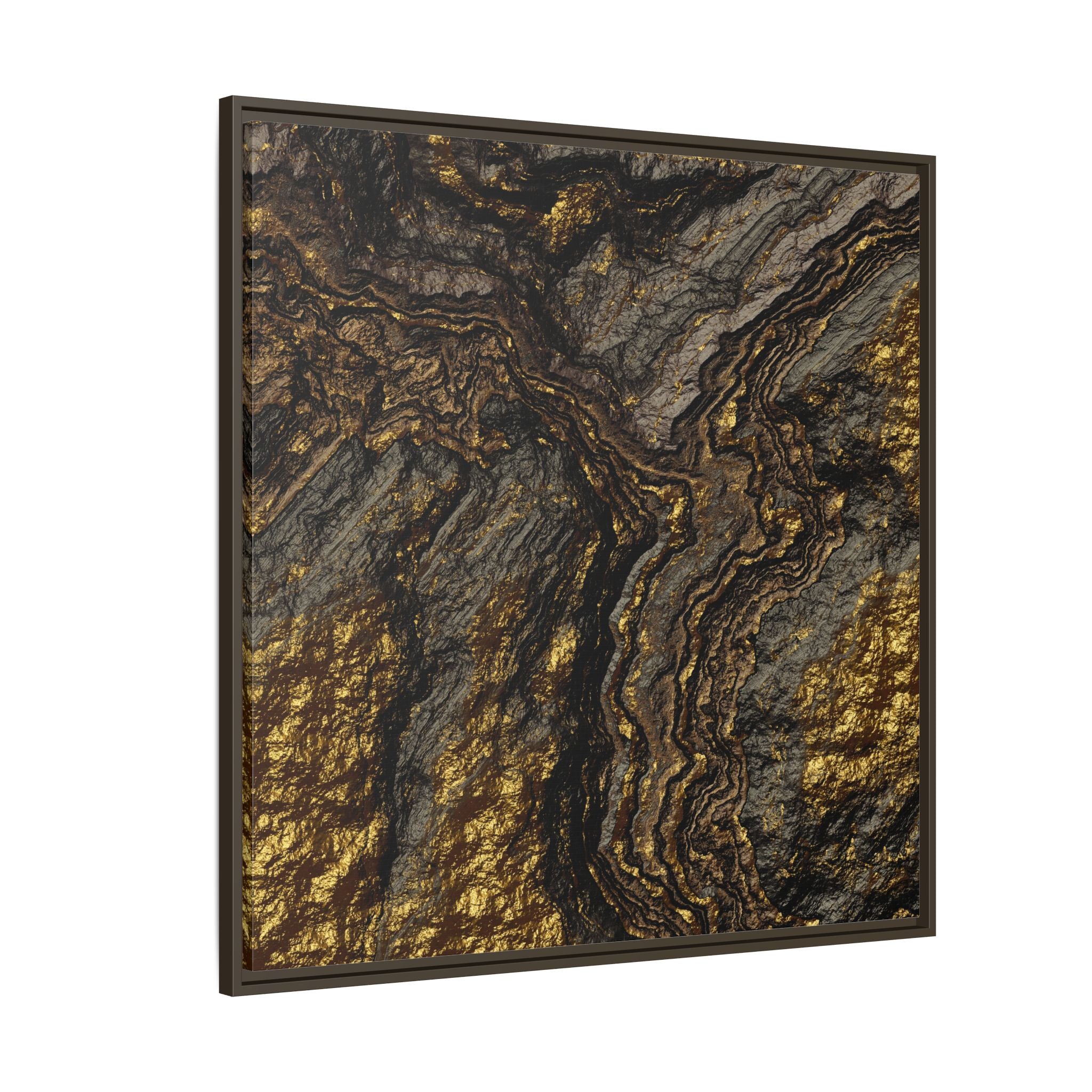 Golden Slate - Matte Canvas, Framed (Multi-color)