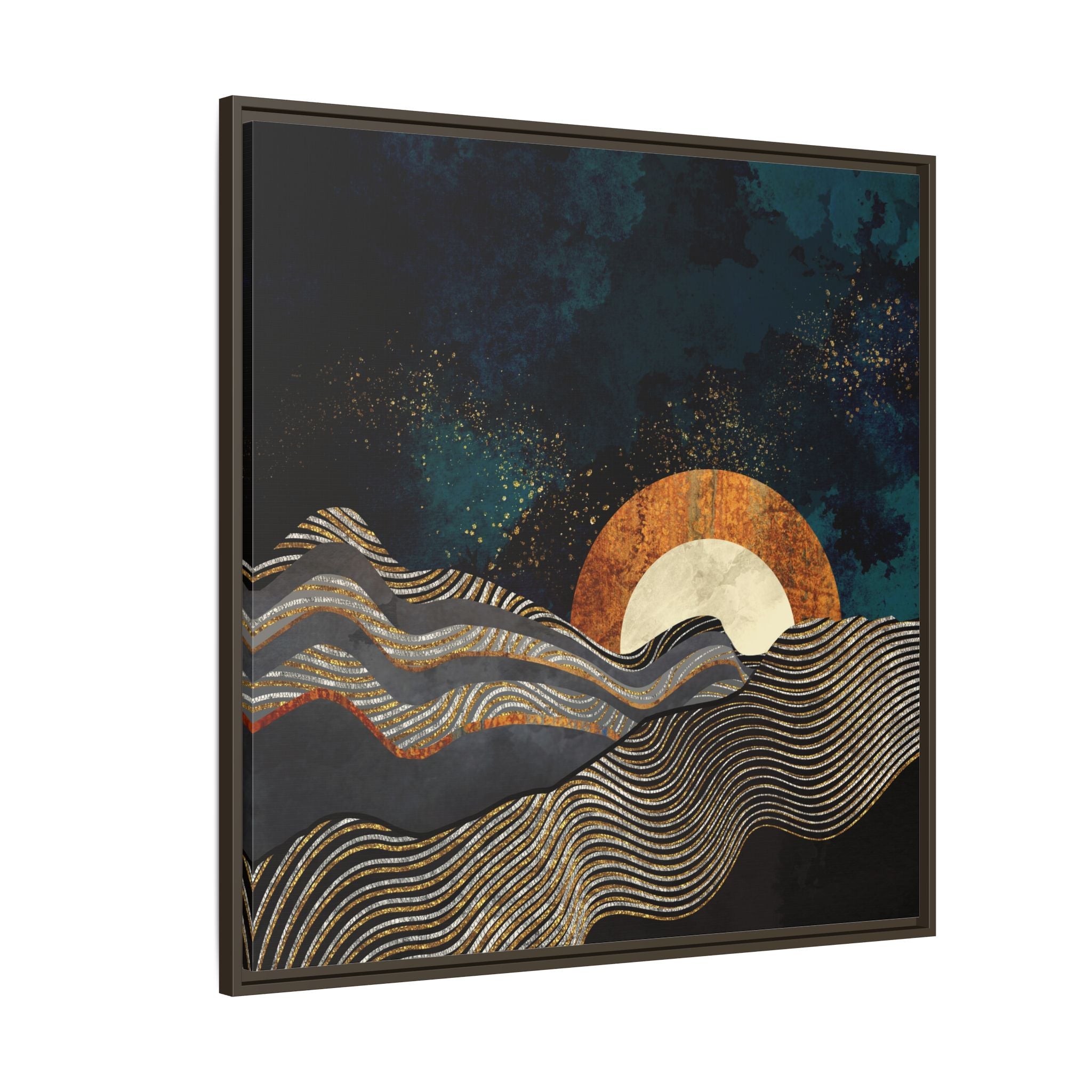 Gold and Silver Fields - Matte Canvas, Framed (Multi-color)