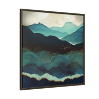 Indigo Mountains - Matte Canvas, Framed (Multi-color)
