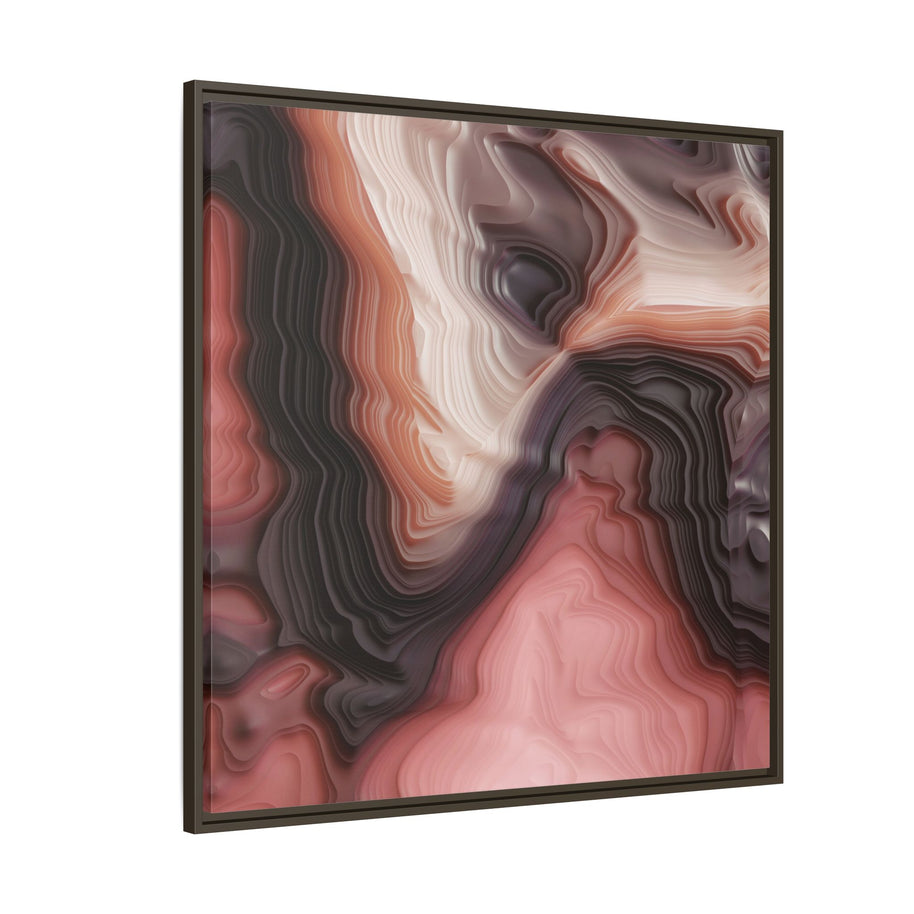Velvet Cake Abstract - Matte Canvas, Framed (Multi-color)