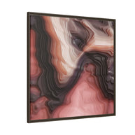 Velvet Cake Abstract - Matte Canvas, Framed (Multi-color)