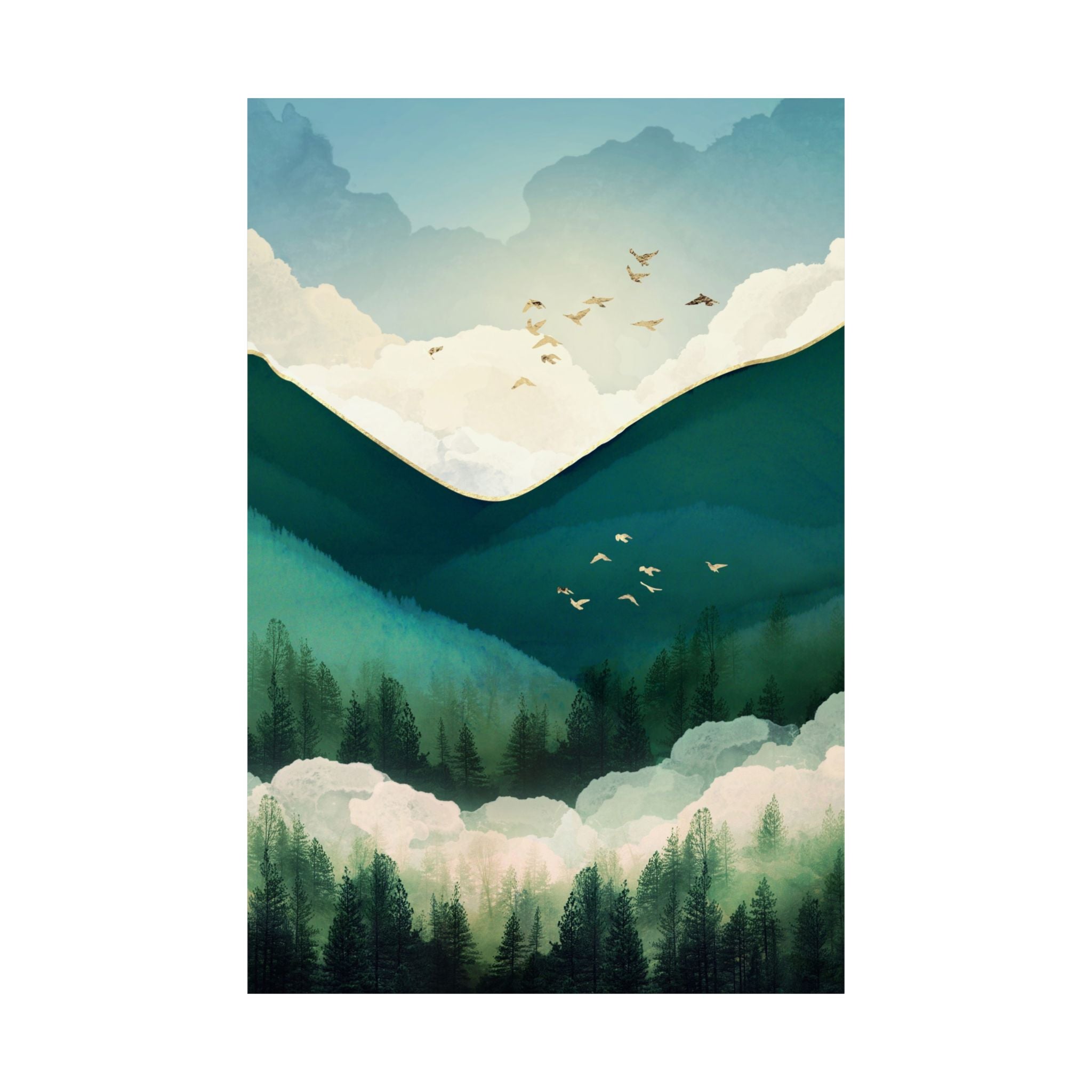 Emerald Hills - Poster Print - No Frame