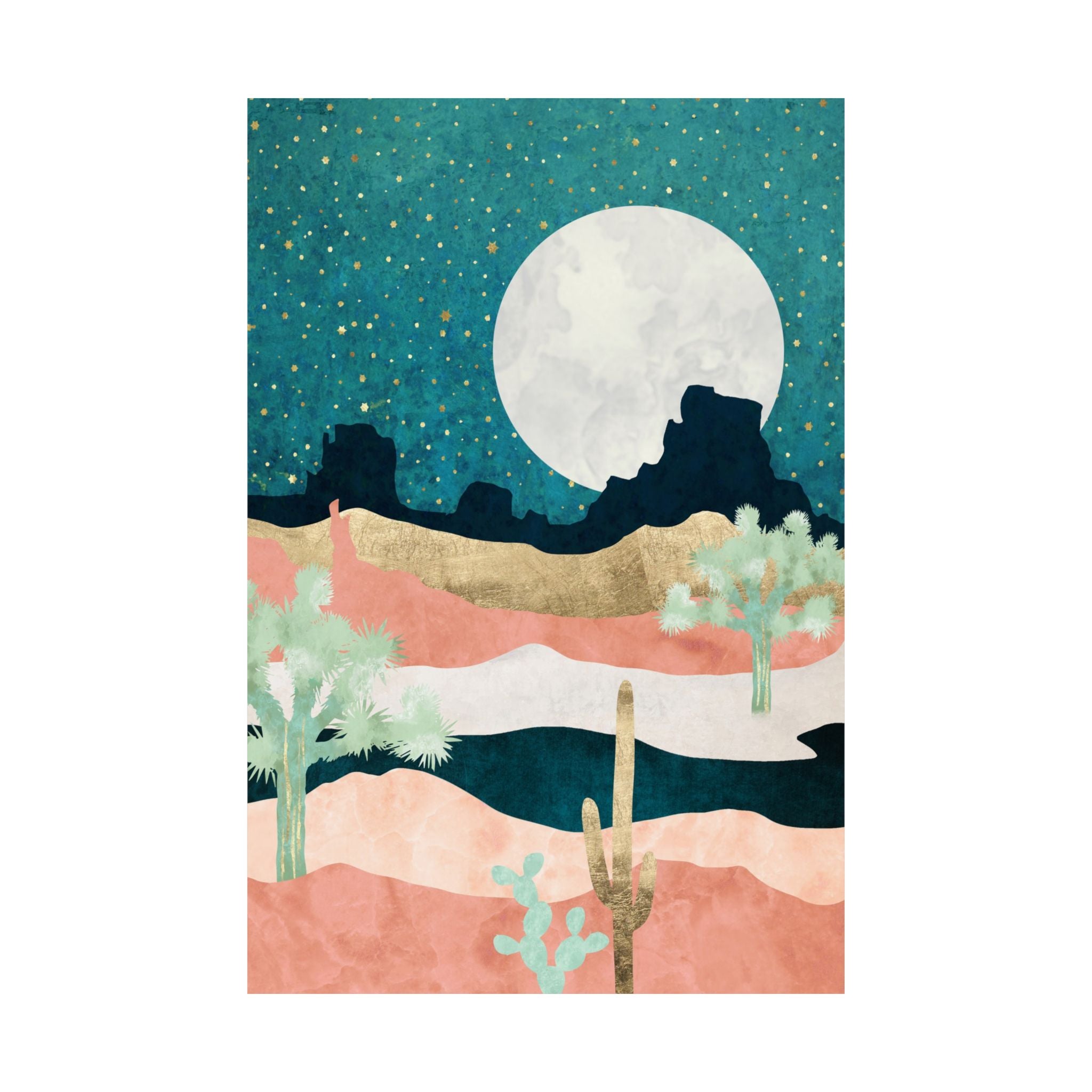 Desert Moon Vista - Poster Print - No Frame