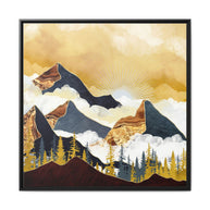 Misty Peaks - Matte Canvas, Framed (Multi-color)