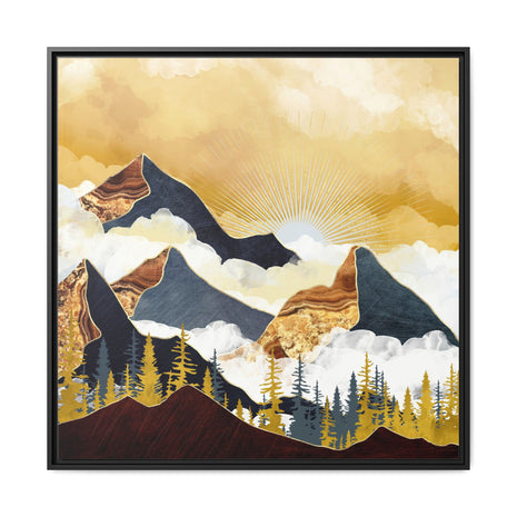 Misty Peaks - Matte Canvas, Framed (Multi-color)