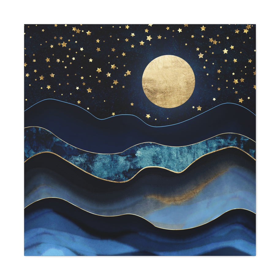 Golden Moon Matte Canvas, Stretched, No Frame