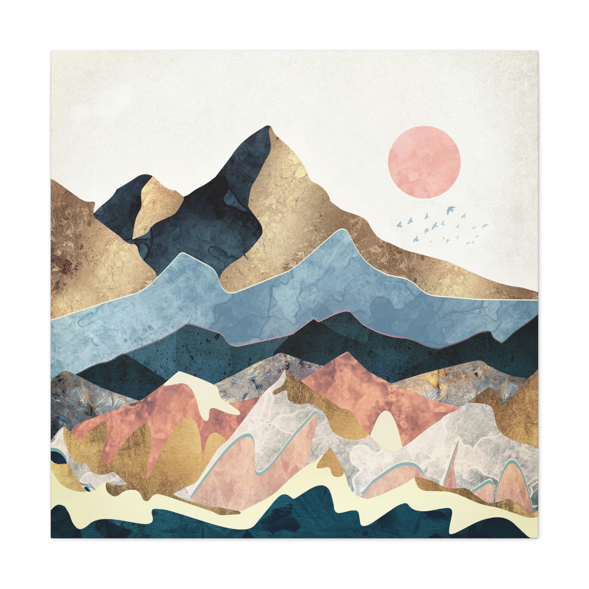 Golden Peaks Matte Canvas, Stretched, No Frame