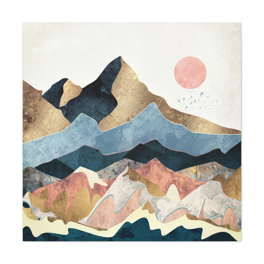 Golden Peaks Matte Canvas, Stretched, No Frame