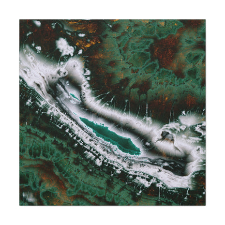 Emerald Agate Matte Canvas, Stretched, No Frame