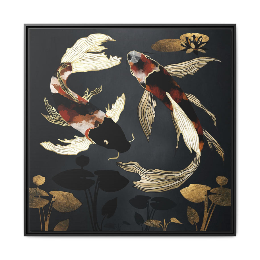 Metallic Koi IV - Matte Canvas, Framed (Multi-color)
