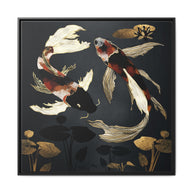 Metallic Koi IV - Matte Canvas, Framed (Multi-color)