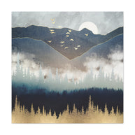 Blue Mountain Mist Matte Canvas, Stretched, No Frame