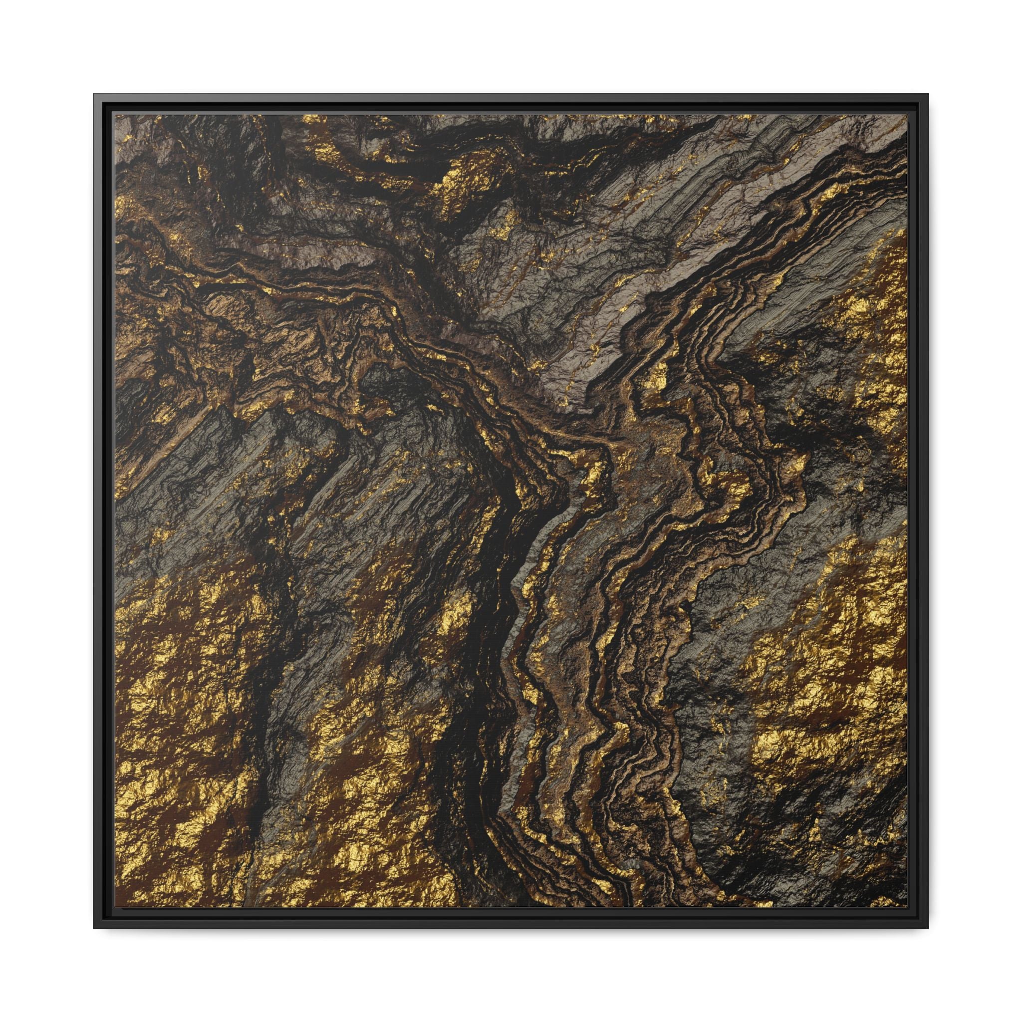 Golden Slate - Matte Canvas, Framed (Multi-color)