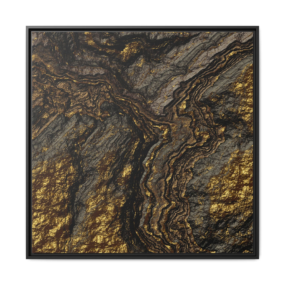 Golden Slate - Matte Canvas, Framed (Multi-color)