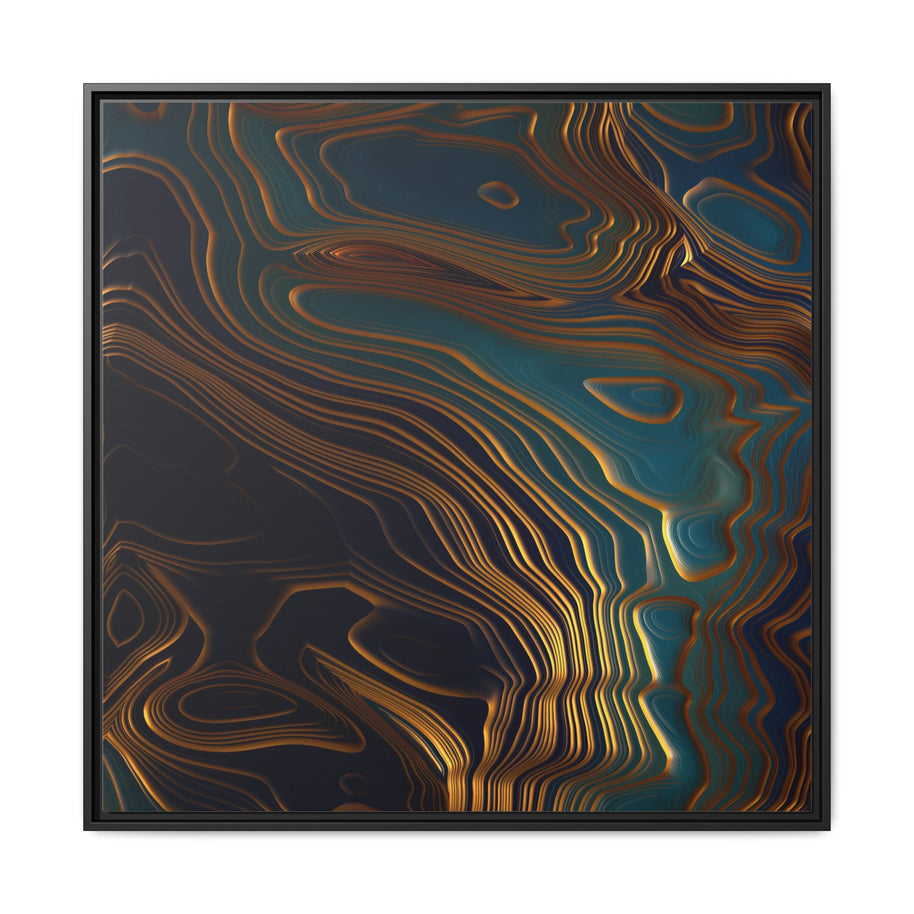 Peacock Ocean - Matte Canvas, Framed (Multi-color)