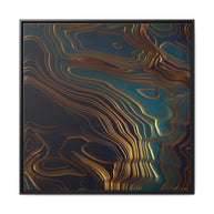 Peacock Ocean - Matte Canvas, Framed (Multi-color)