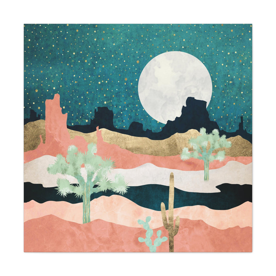 Desert Moon Vista Matte Canvas, Stretched, No Frame