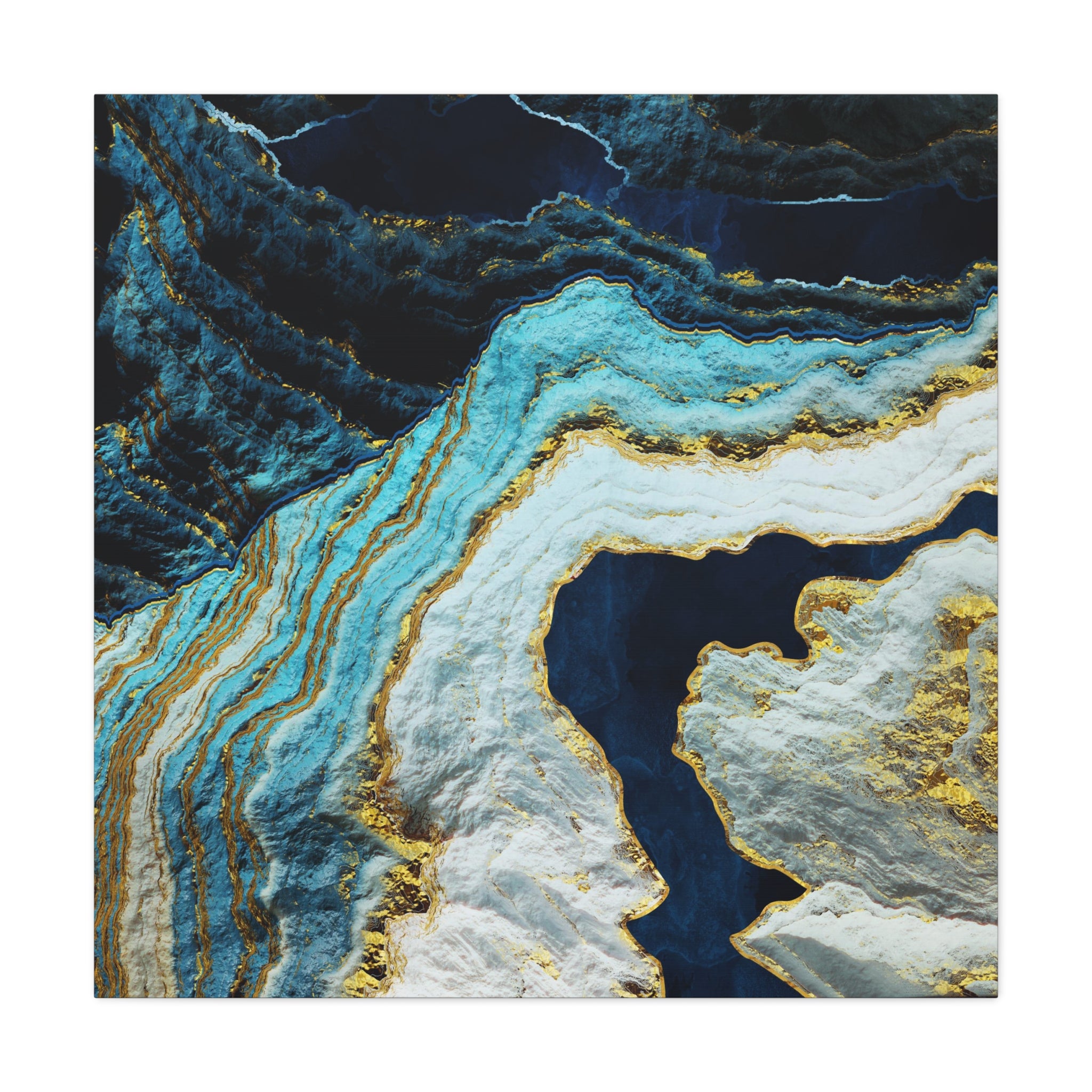 Aerial Ocean Abstract Matte Canvas, Stretched, No Frame