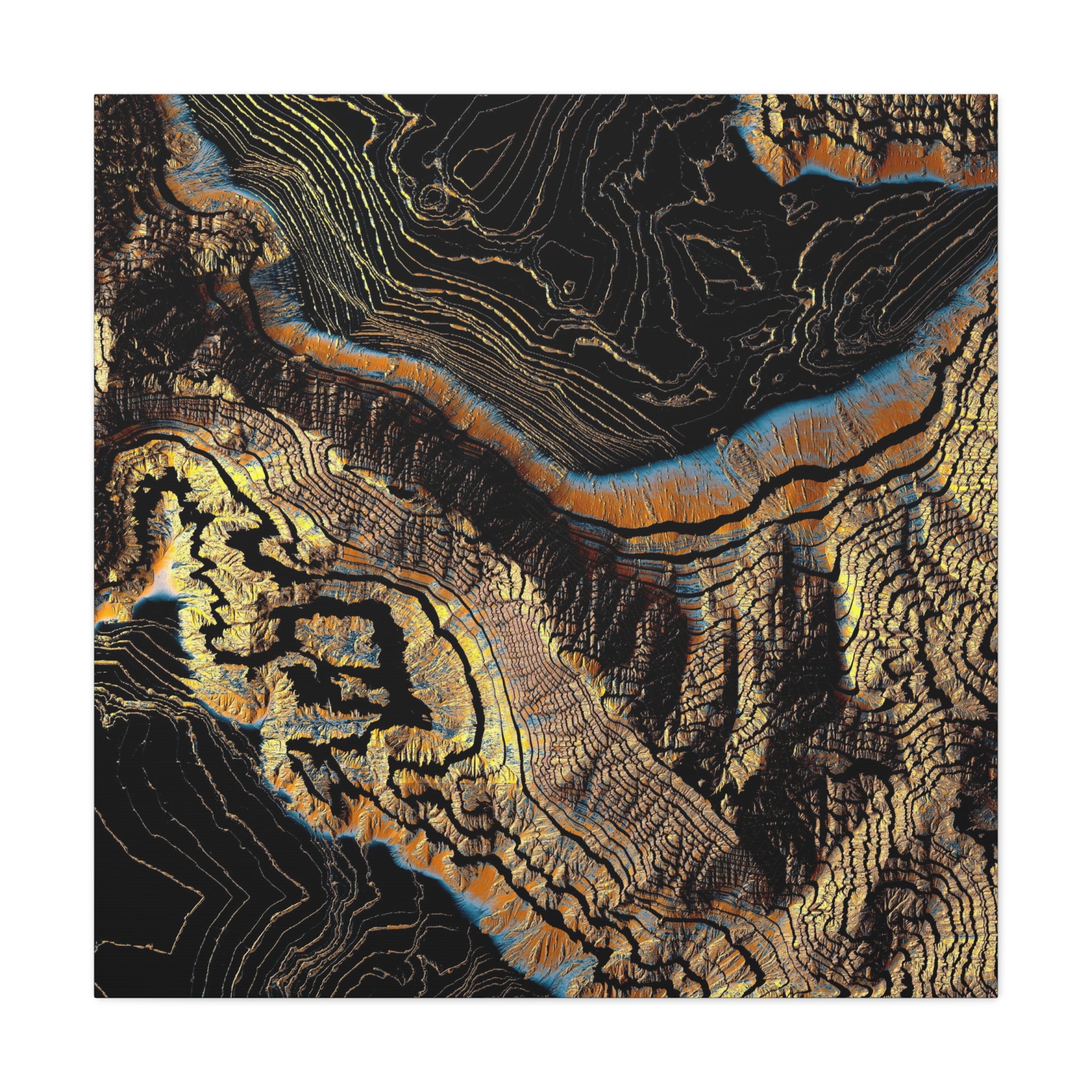 Golden Canyons Matte Canvas, Stretched, No Frame