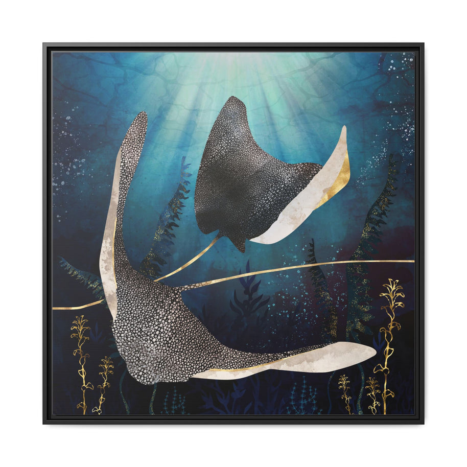 Metallic Stingray - Matte Canvas, Framed (Multi-color)