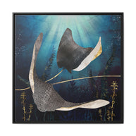 Metallic Stingray - Matte Canvas, Framed (Multi-color)