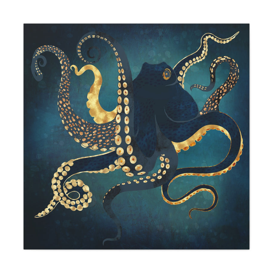 Metallic Octopus IV Matte Canvas, Stretched, No Frame