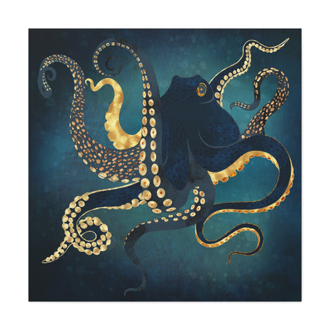 Metallic Octopus IV Matte Canvas, Stretched, No Frame