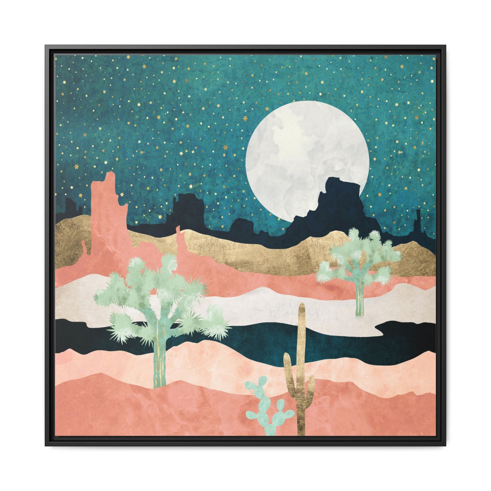 Desert Moon Vista - Matte Canvas, Framed (Multi-color)