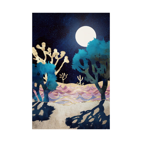 Desert Lake Moonlight - Poster Print - No Frame