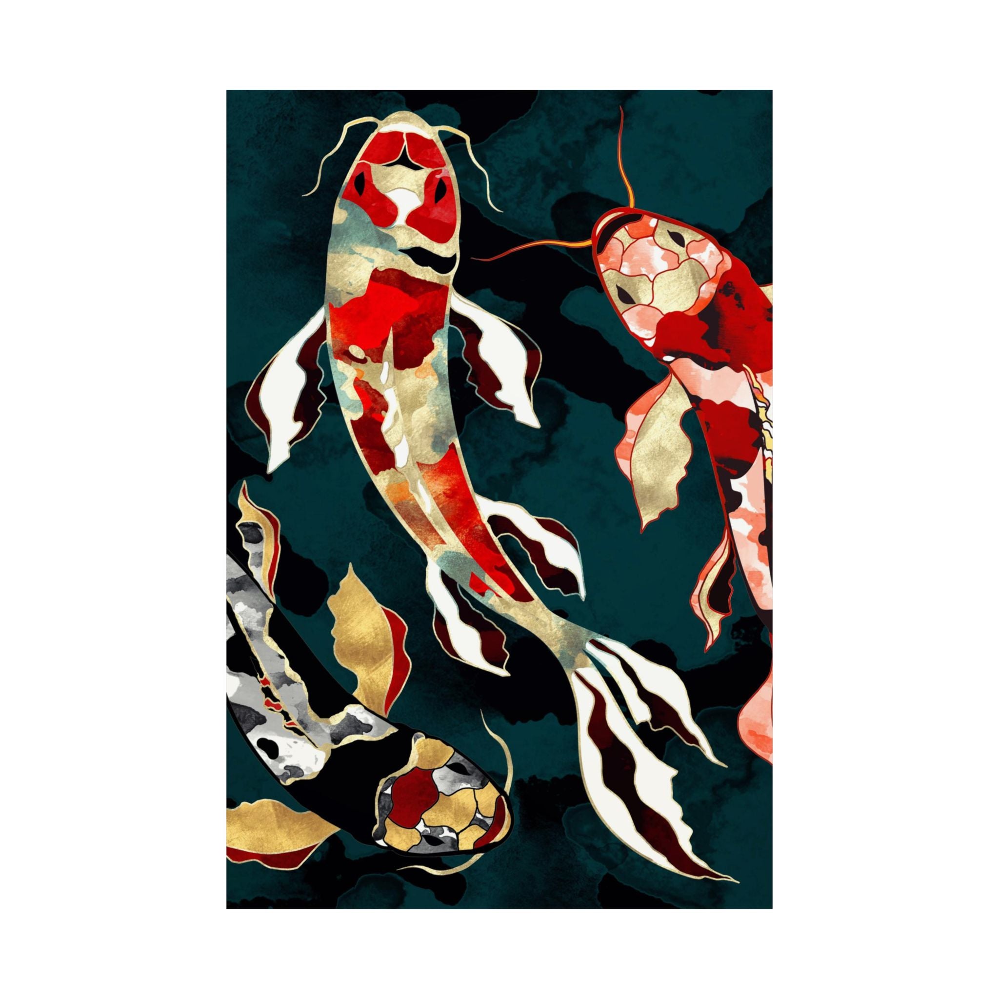 Metallic Koi - Poster Print - No Frame