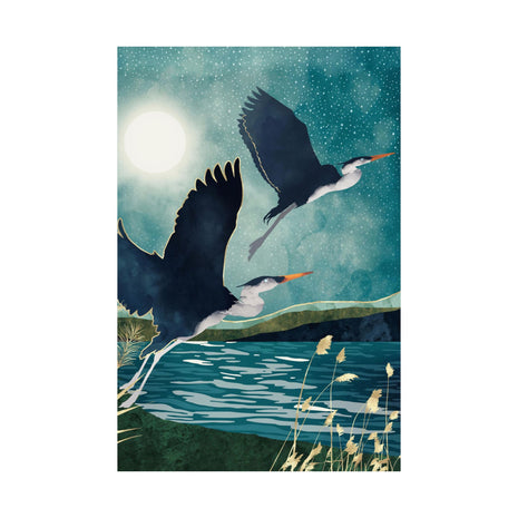 Evening Heron - Poster Print - No Frame