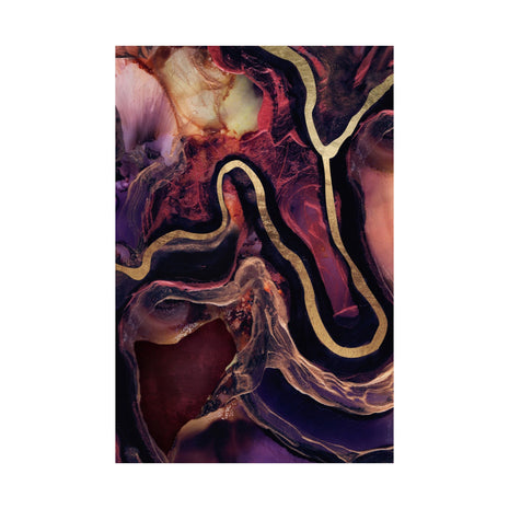 Golden River Abstract - Poster Print - No Frame