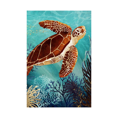 Metallic Sea Turtle - Poster Print - No Frame