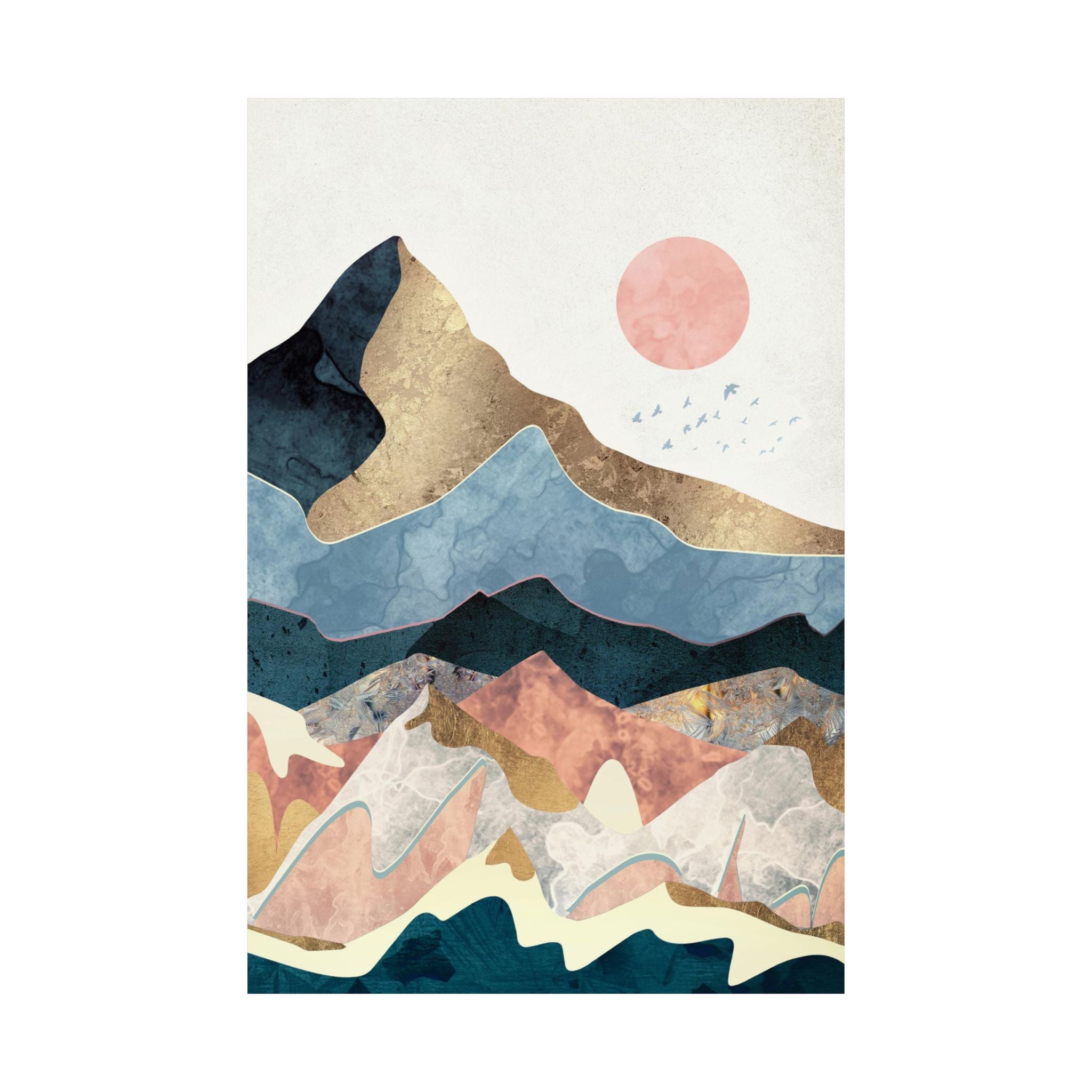 Golden Peaks - Poster Print - No Frame