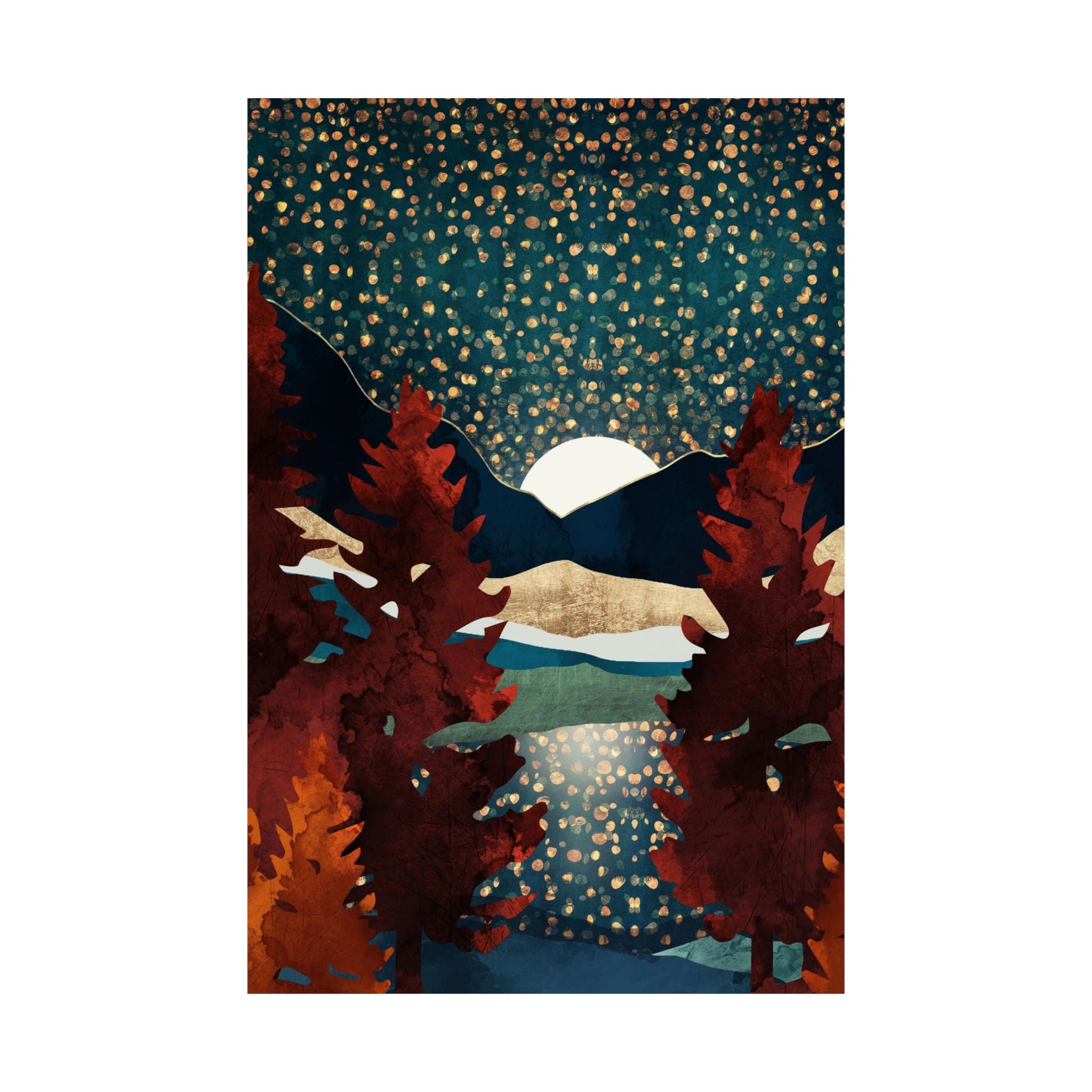 Star Sky Reflection - Poster Print - No Frame