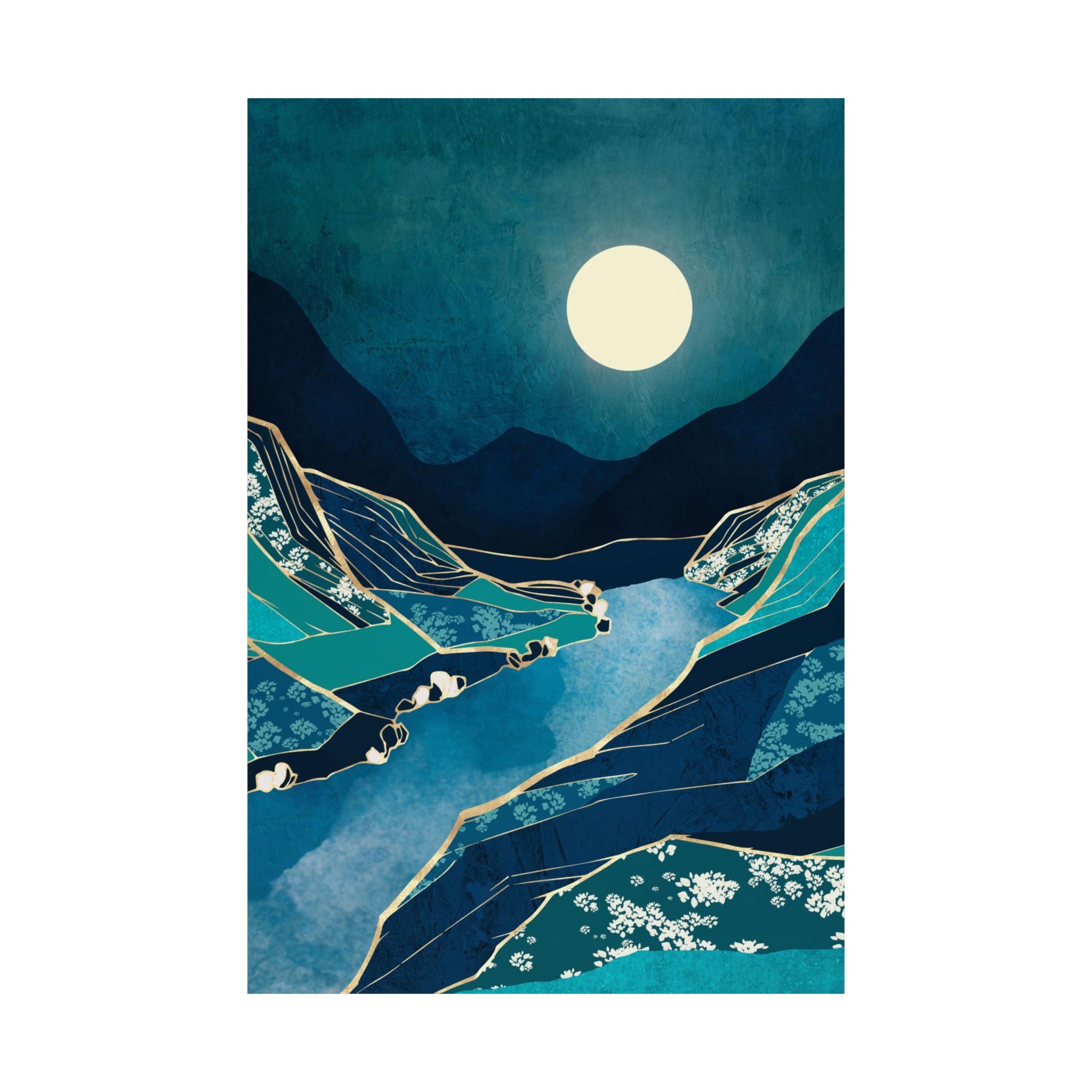 Spring River Night - Poster Print - No Frame
