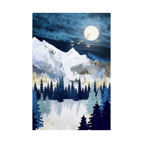 Moonlit Snow - Poster Print - No Frame