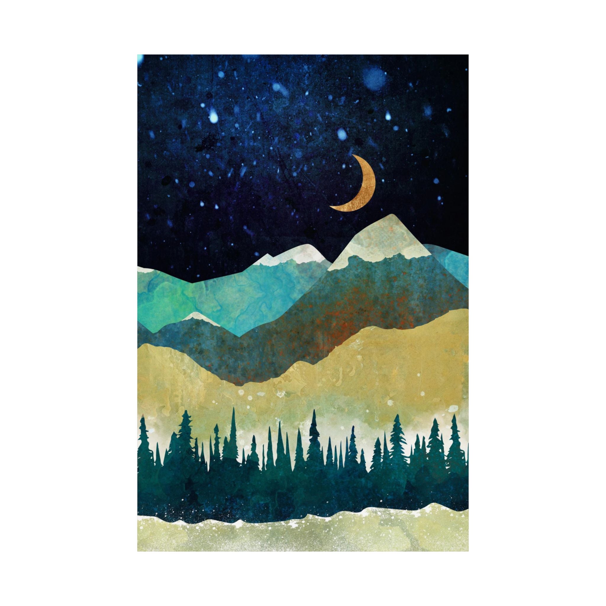 Snowy Night - Poster Print - No Frame