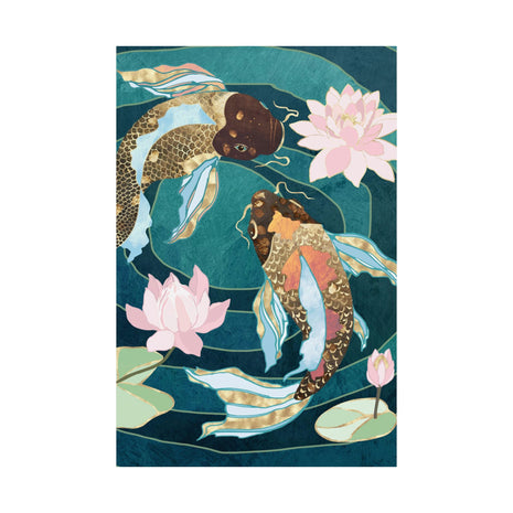 Metallic Koi III - Poster Print - No Frame