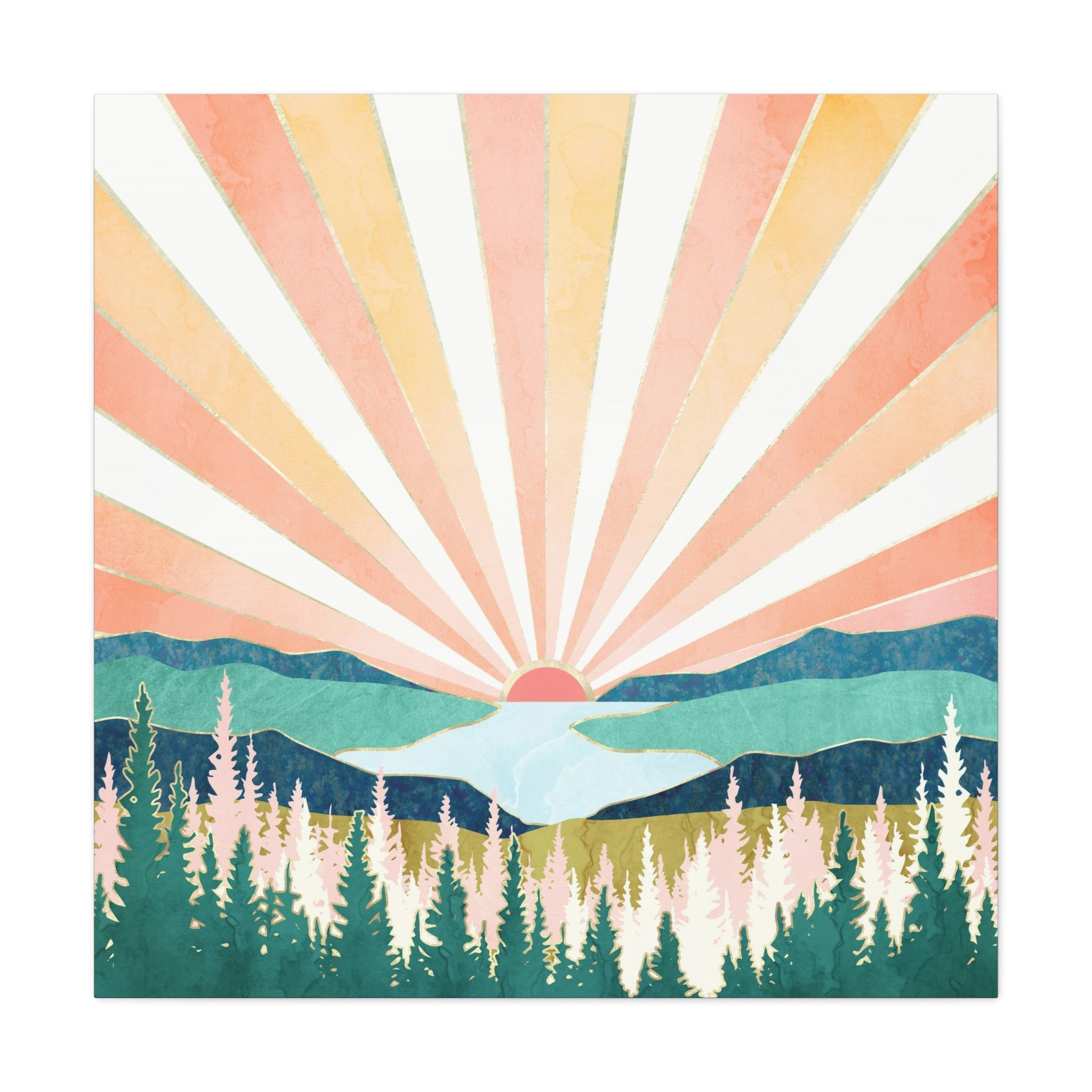 Summer Sunset Matte Canvas, Stretched, No Frame