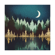 Star Forest Reflection Matte Canvas, Stretched, No Frame