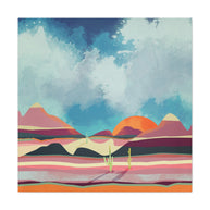 Pink Desert Glow Matte Canvas, Stretched, No Frame