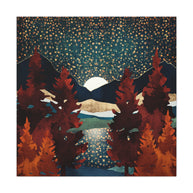 Star Sky Reflection Matte Canvas, Stretched, No Frame